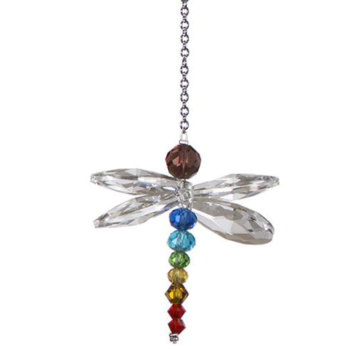 Crystal Dragonfly Suncatcher - Rainbow