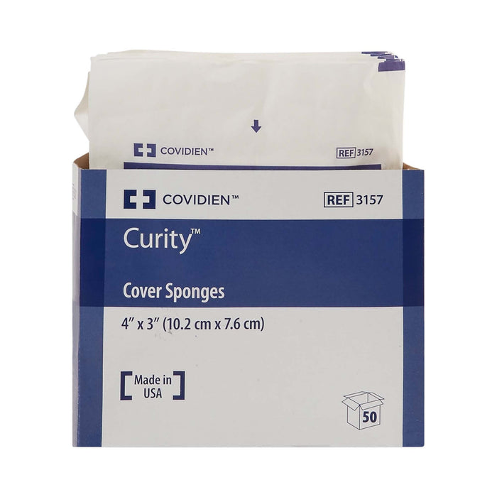 Cardinal Health Curity Sterile Nonwoven Sponge, 3 x 4 Inch, 4-Ply