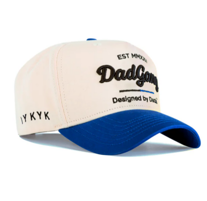 DAD GANG Horsepower Cream and Blue Trucker