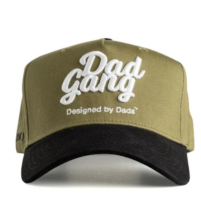 DAD GANG Olive Green and Black Trucker