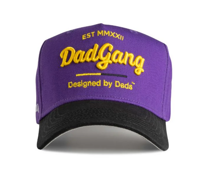 DAD GANG Purple and Black Trucker
