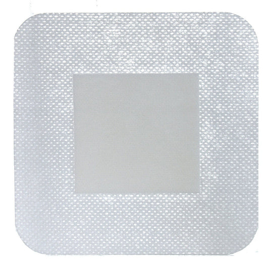 DermaRite DermaDress Composite Dressing, Square Sterile Waterproof Film Backing — 4" x 4"