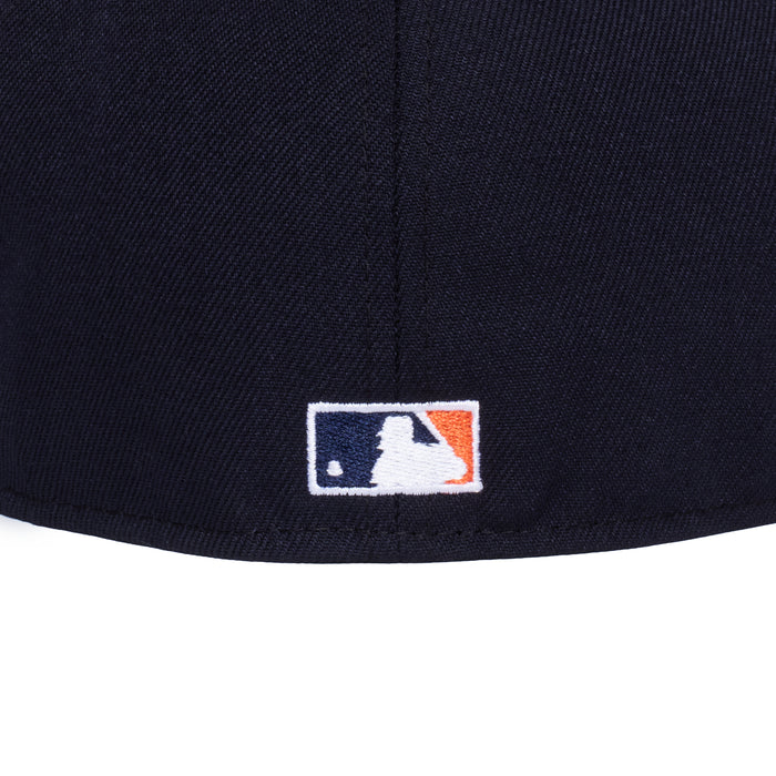 Detroit Tigers All Navy Orange Logo White Outline