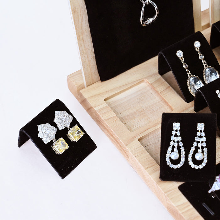 #DPS6700BK  Wood Jewelry Display Set