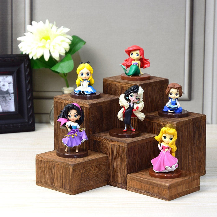 #DPW514-BR Wooden 6 Pcs Square Risers Display, Brown Color