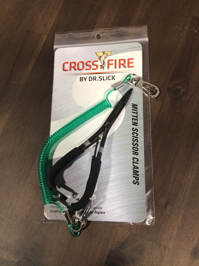 Dr. Slick Crossfire 5" Mitten Scissor Clamp with Black Textured Rubber Handles