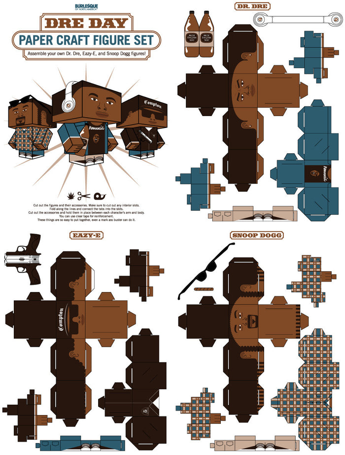 Dre Day Paper Craft Figure Set