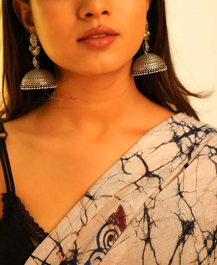 Dulari Intricate Flower Motif Grand Jhumka