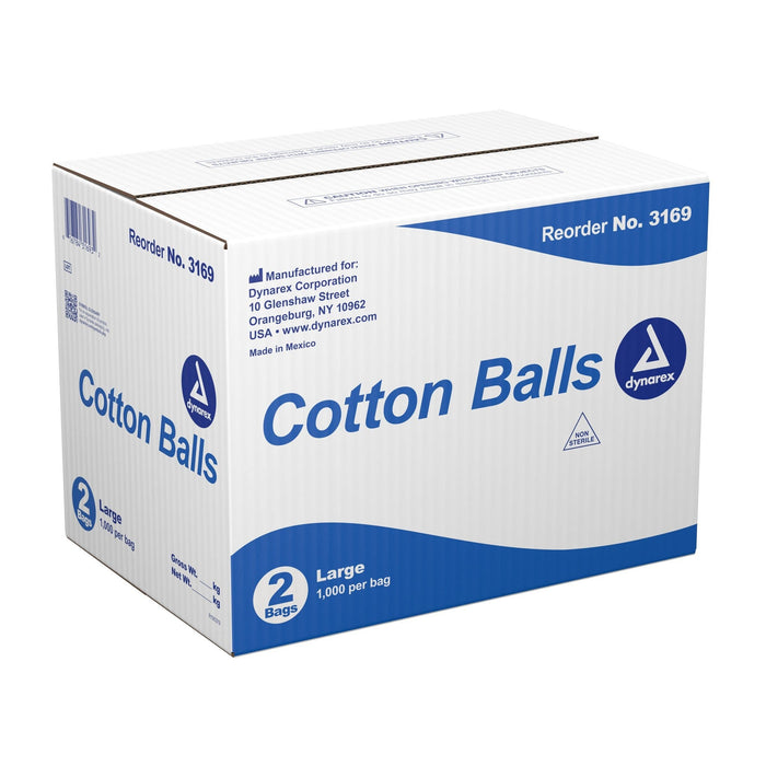 Dynarex Cotton Balls Non-Sterile, Large - 3169-Pack - LL Medico