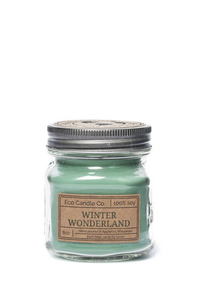 Eco Candle Company - 8oz mason WINTER WONDERLAND