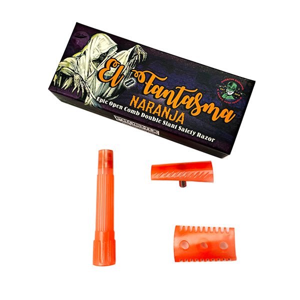 El Fantasma "Naranja" EPIC Open Comb Double Slant Safety Razor | It's Twisted! - Phoenix Artisan Accoutrements