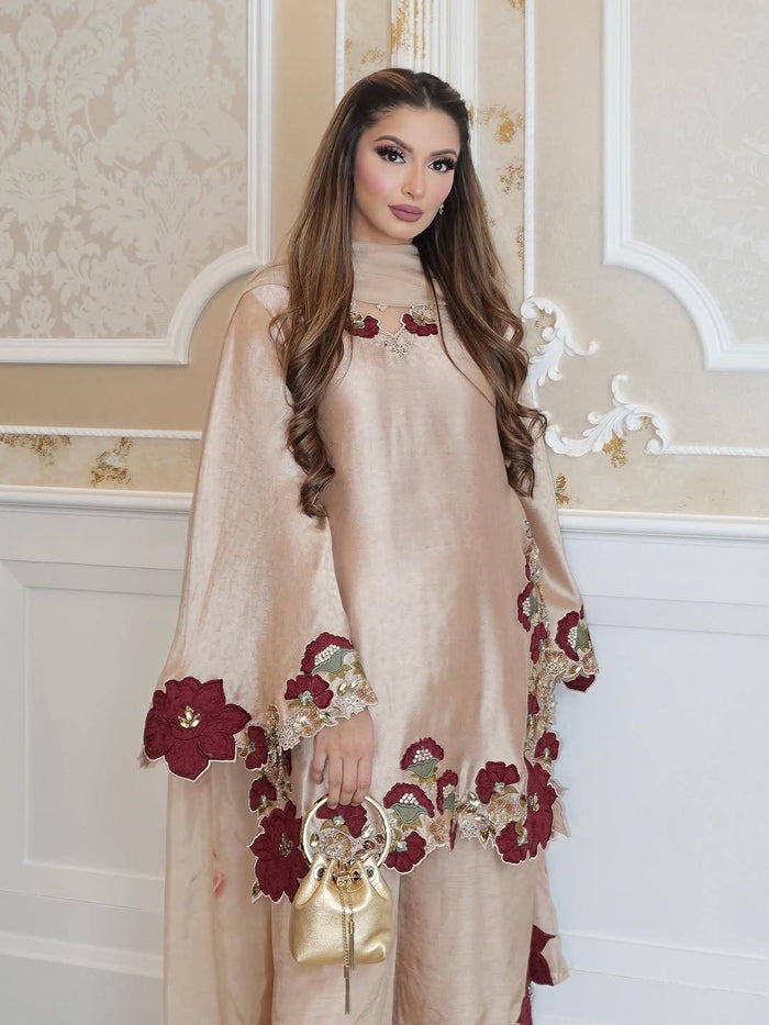 Elegant Blossom Silk Ensemble for Every Occasion