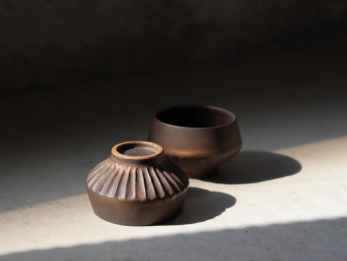 Emui: Handmade Bronzed Guinomi Cup