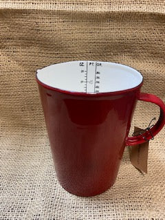 Enameled Pitcher with measurements