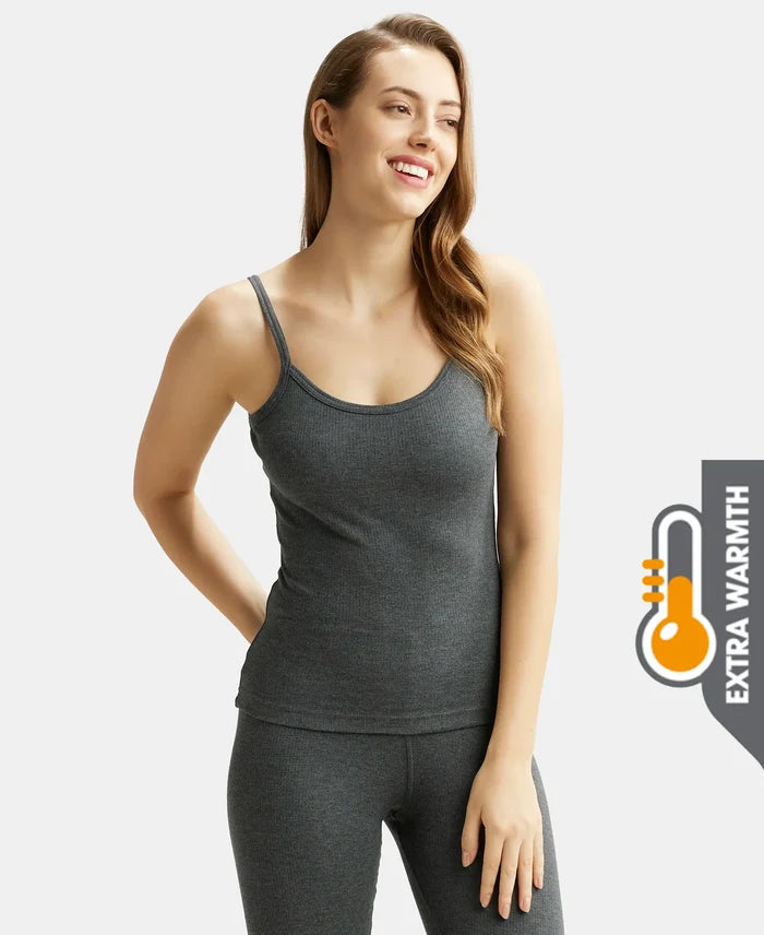 Extra Warmth Super Combed Cotton Rich Thermal Camisole with StayWarm Technology - Charcoal Melange