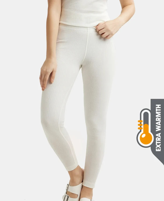 Extra Warmth Super Combed Cotton Rich Thermal Leggings with StayWarm Technology - Off White