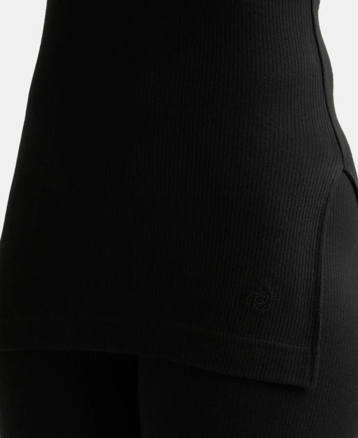 Super Combed Cotton Rich Thermal Tank Top with StayWarm Technology - Black-7