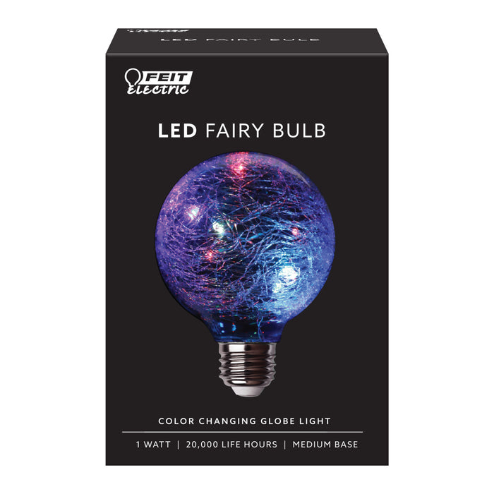 LED Light Bulbs Feit FY/G25/RGB/CR/LED Fairy Light Crackle Glass RGB Globe Light Bulb Feit Electric