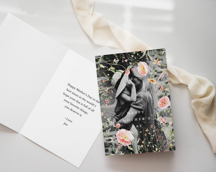 Floral Mother's Day 5x7 Folding Card