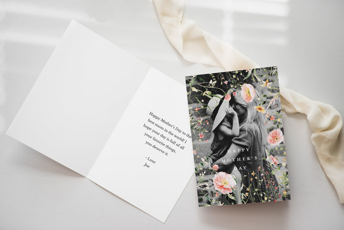 Floral Mother's Day 5x7 Folding Card