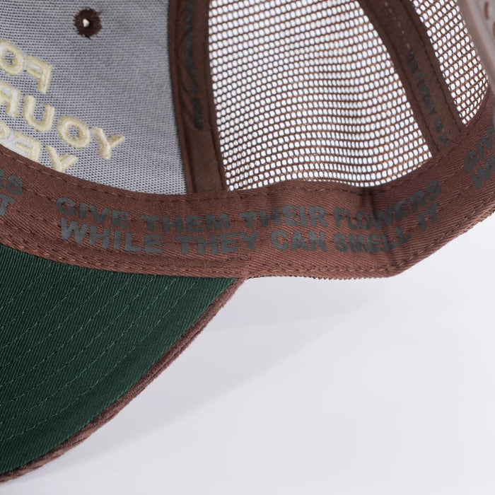 Forgive Yourself For Yesterday Mocha Corduroy Trucker