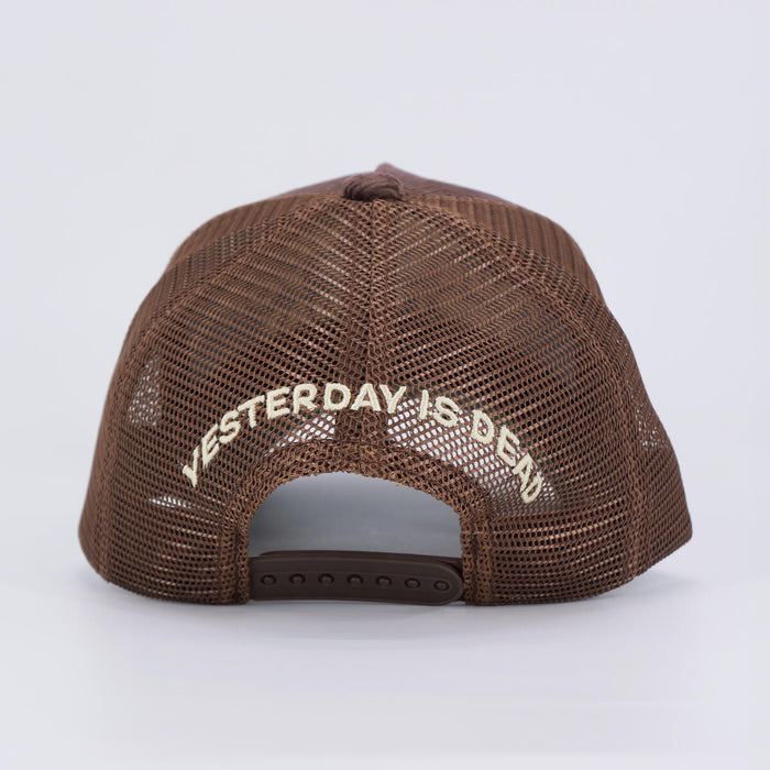 Forgive Yourself For Yesterday Mocha Corduroy Trucker