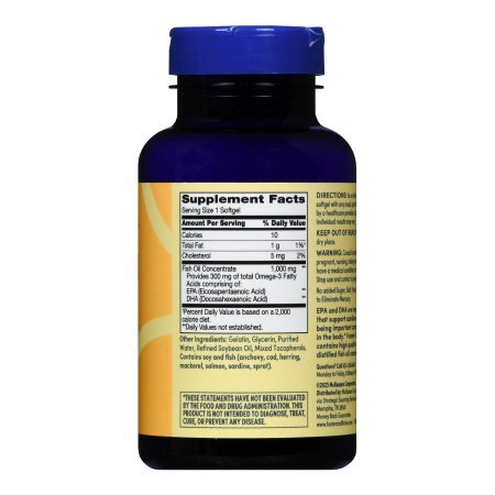 Foster & Thrive Omega 3 Fish Oil Supplement, 1000 mg, 100 soft gels - 1093995741 - LL Medico