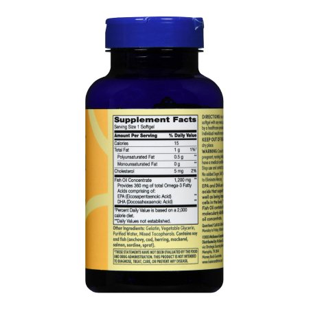 Foster & Thrive Omega 3 Fish Oil Supplement, 1200 mg, 100 soft gels - 01093995739 - LL Medico