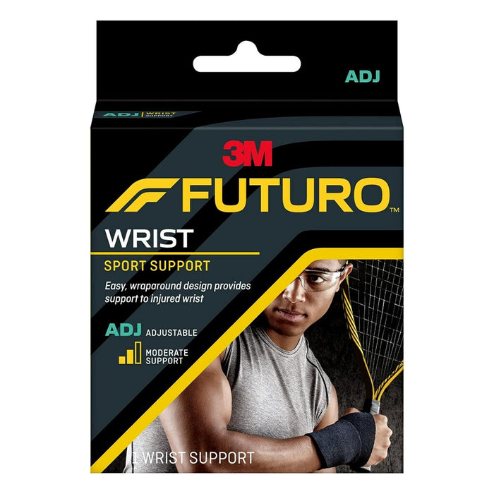 Futuro Sport Adjustable Wrist Support, Black, One Size Fits Most - 09033ENR-Single - LL Medico
