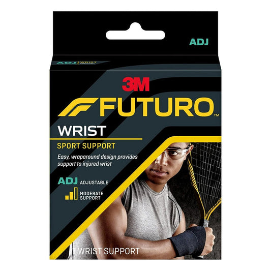 Futuro Sport Adjustable Wrist Support, Black, One Size Fits Most - 09033ENR-Single - LL Medico