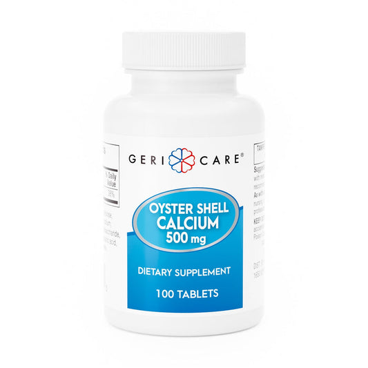 Geri - Care Oyster Shell Calcium Dietary Supplement, 500 mg - 741-01-GCP-Single - LL Medico