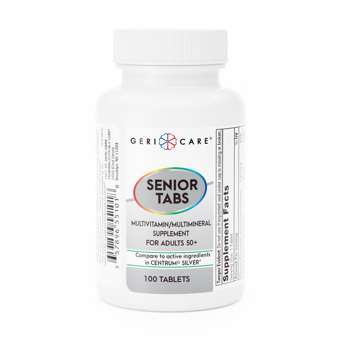 Geri - Care Senior Tabs Multivitamin Supplement, 100 tablets - 551-01-GCP-Single - LL Medico