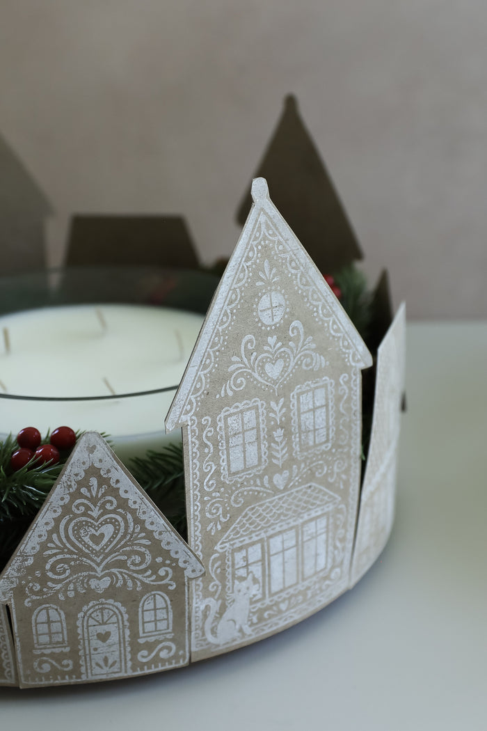Gingerbread Lane - 12x12 IOD Stamp - Iron Orchid Designs - LIMITED EDITION