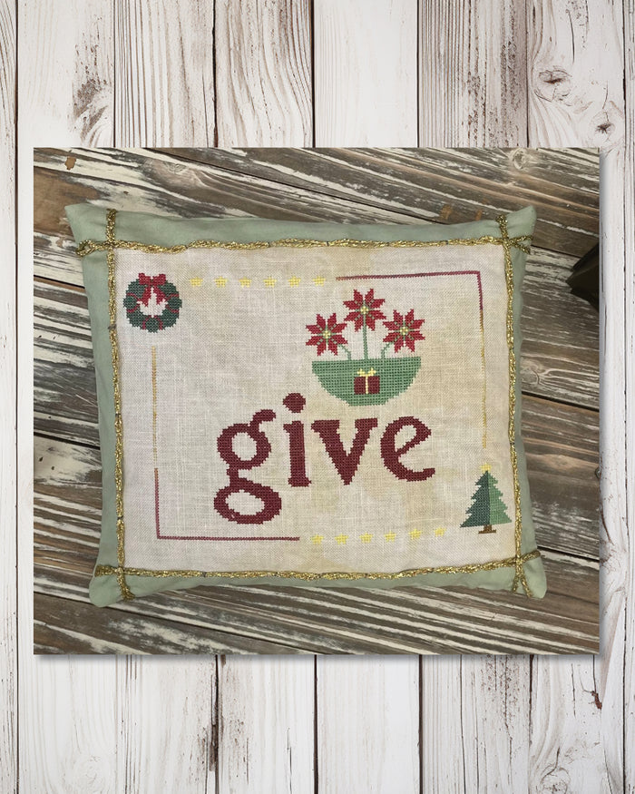 Give Cross Stitch Pattern (Word Play Series)