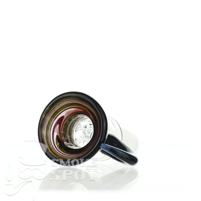 Side view of Glass Enthuastic 14mm Bowl with Hook #126 - premium glass accessory