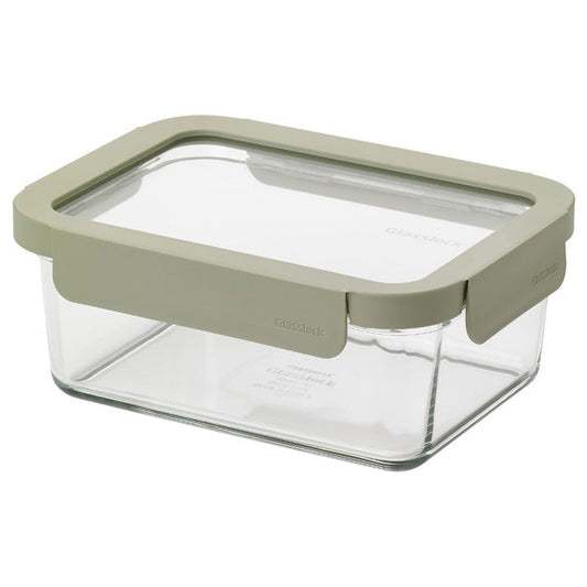 Glasslock Glass Food Container with Glass Lid 1300ml Rectangle | Freezer, Oven & Air Fryer Safe