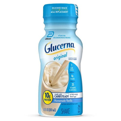 Glucerna Nutritional Shake, Vanilla, 8 oz Bottle, CS/24 - 57801-Case - LL Medico