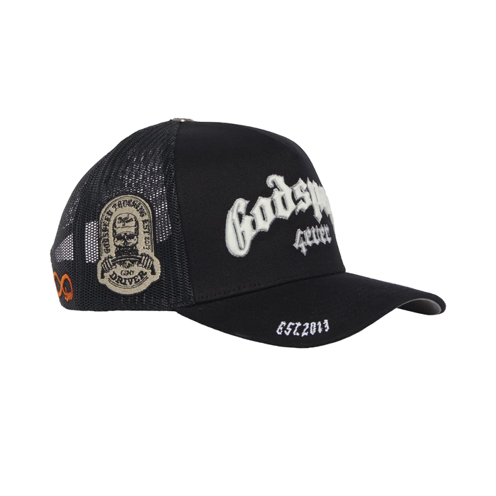GODSPEED 4EVER BLACK TRUCKER HAT