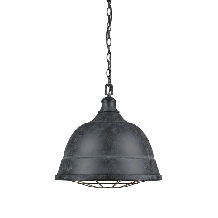 Pendant Golden Lighting 7312-L BP Bartlett 2 Light Farmhouse Pendant Black Patina Golden Lighting