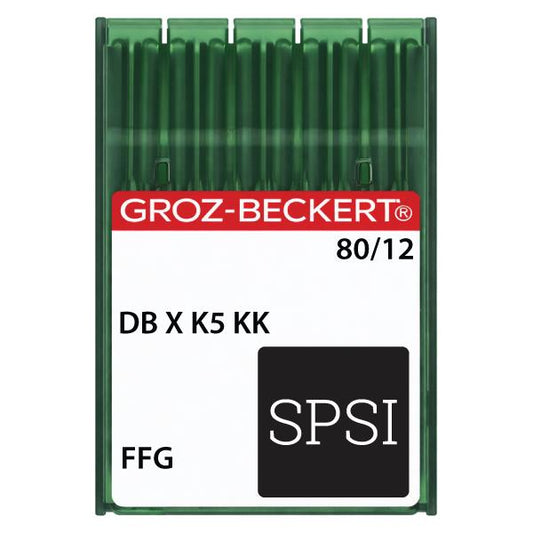 Groz-Beckert DBXK5 KK 80/12 FFG - Light Ball Point - Large Eye - Short Shank 100ct Needles