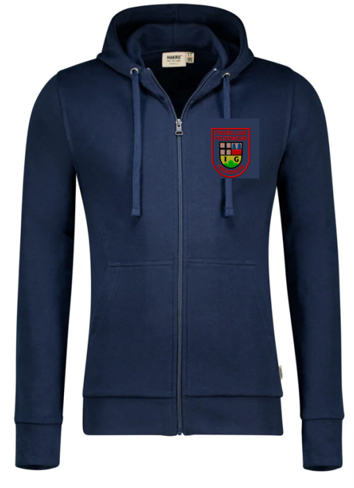 HAKRO 605 Kapuzen-Sweatjacke Premium FFW Igersheim Wappen