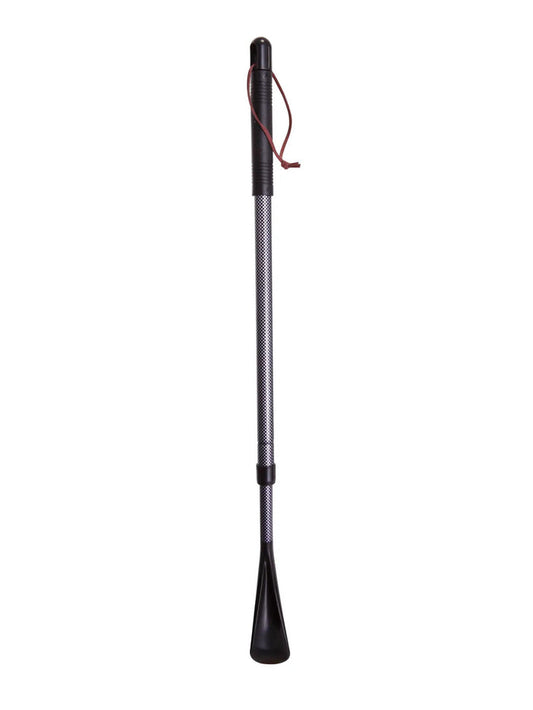 The HARVY CANES LONG REACH SHOE HORN by HARVY CANES is shown against a plain white background. Its extended length and sturdy handle make it ideal for those who value precision and convenience when putting on shoes.