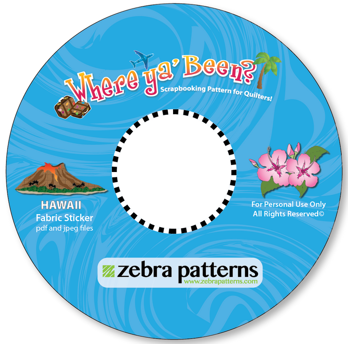 Hawaii Printable Stickers CD