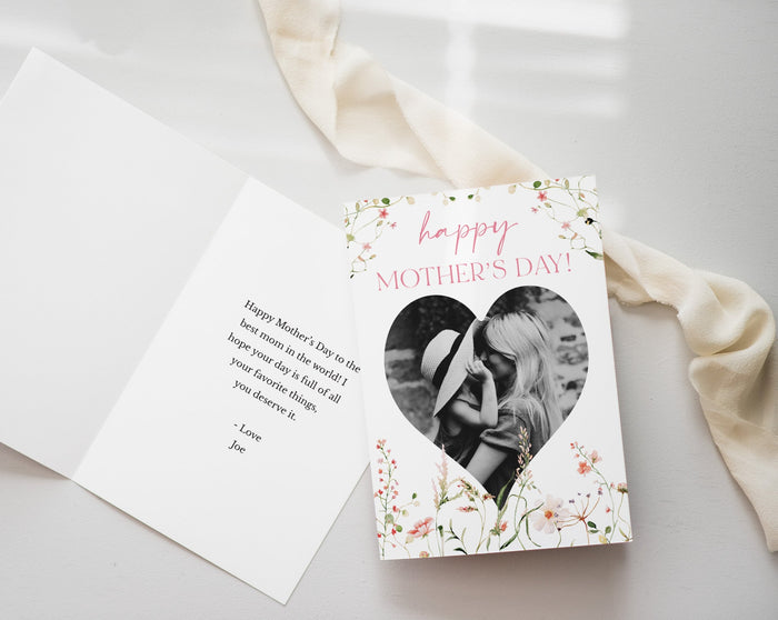 Heart Mother's Day 5x7 Folding Card