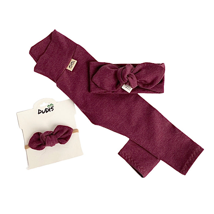 Heather Marsala Leggings and/or Headbands