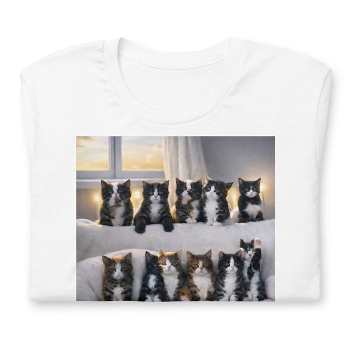 Cats graphic T-shirt with hidden message and lightweight fit