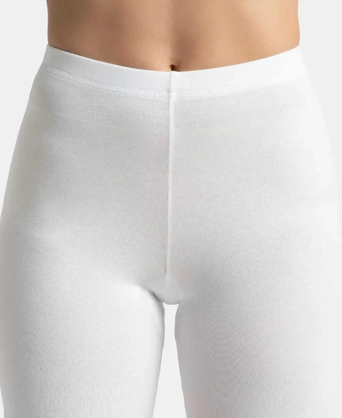 High Coverage Super Combed Cotton Elastane Stretch Shorties With Concealed Waistband - White-6