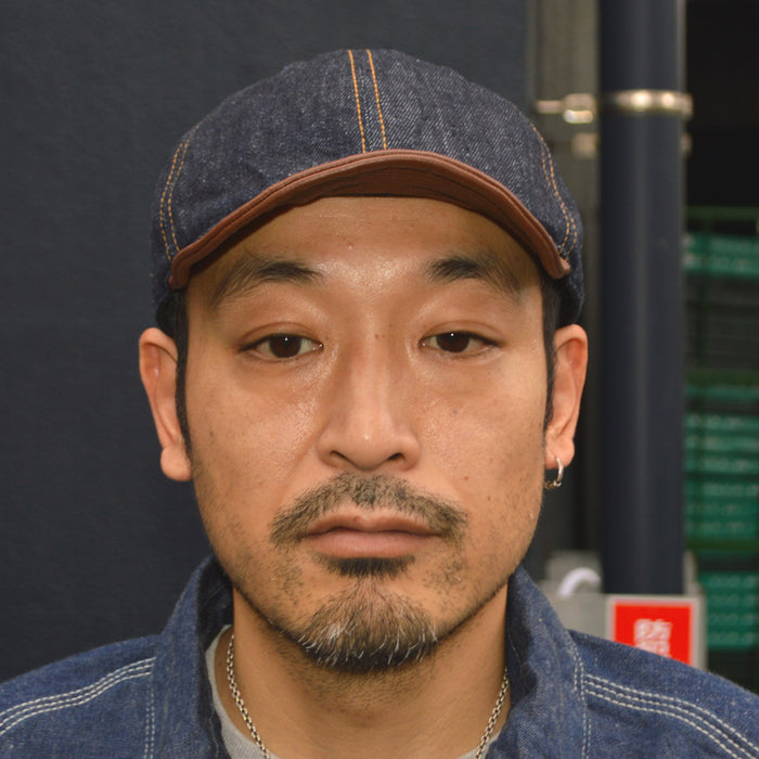 HIGHER ”HT25020C” Selvedge Denim × Leather Brim Cap