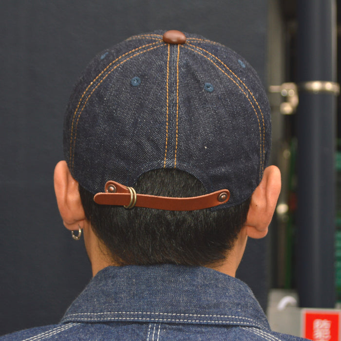 HIGHER ”HT25020C” Selvedge Denim × Leather Brim Cap