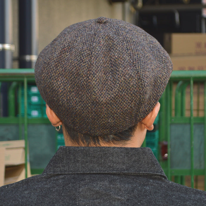 HIGHER ”HT25028” Harris Tweed Oatmeal Casquette